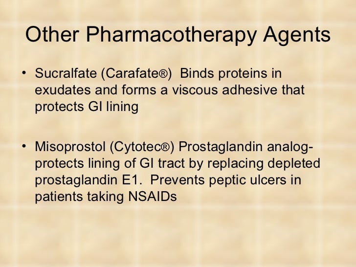 treatment of peptic ulcer disease sucralfate