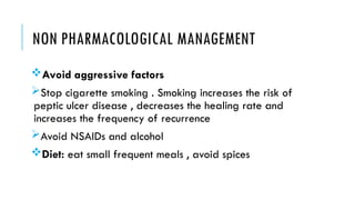 Comprehensive Overview of Peptic Ulcer Disease and GERD Management | PPTX