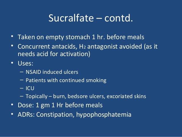 Ulcer Medicine Carafate