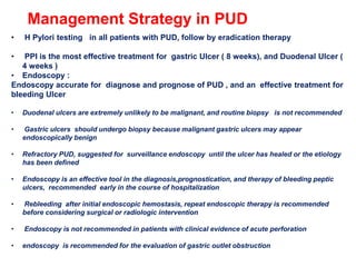Pud Treatment Algorithm Peptic ulcer disease | PPTX