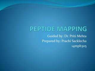 Guided by: Dr. Priti Mehta
Prepared by: Prachi Sacklecha
14mph305
 