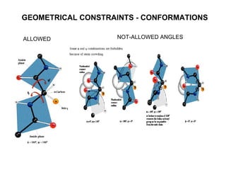 GEOMETRICAL CONSTRAINTS - CONFORMATIONS ALLOWED NOT-ALLOWED ANGLES 