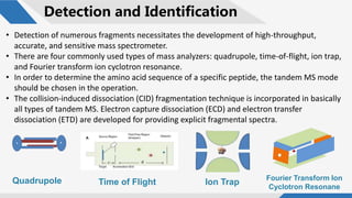 Detection and Identification
• Detection of numerous fragments necessitates the development of high-throughput,
accurate, ...