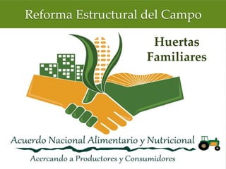 Huertas
Familiares
Reforma Estructural del Campo
 