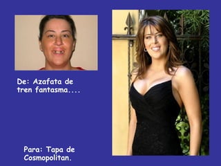 De: Azafata de tren fantasma.... Para: Tapa de Cosmopolitan. 