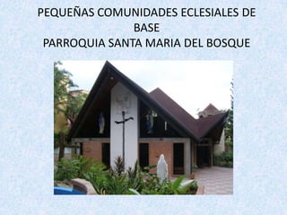 PEQUEÑAS COMUNIDADES ECLESIALES DE BASEPARROQUIA SANTA MARIA DEL BOSQUE 
