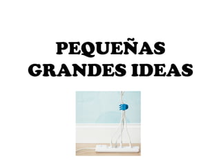 PEQUEÑAS
GRANDES IDEAS
 