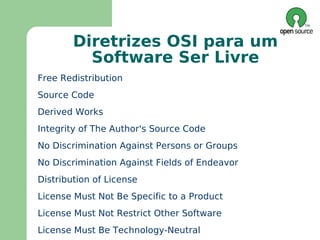 Aspectos de Engenharia de Software Livre 