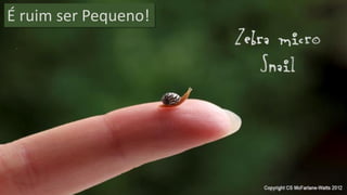 É ruim ser Pequeno!  