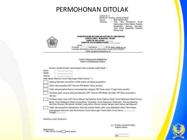 Per-44/PJ/2013 Tata Cara Pemberian SKF