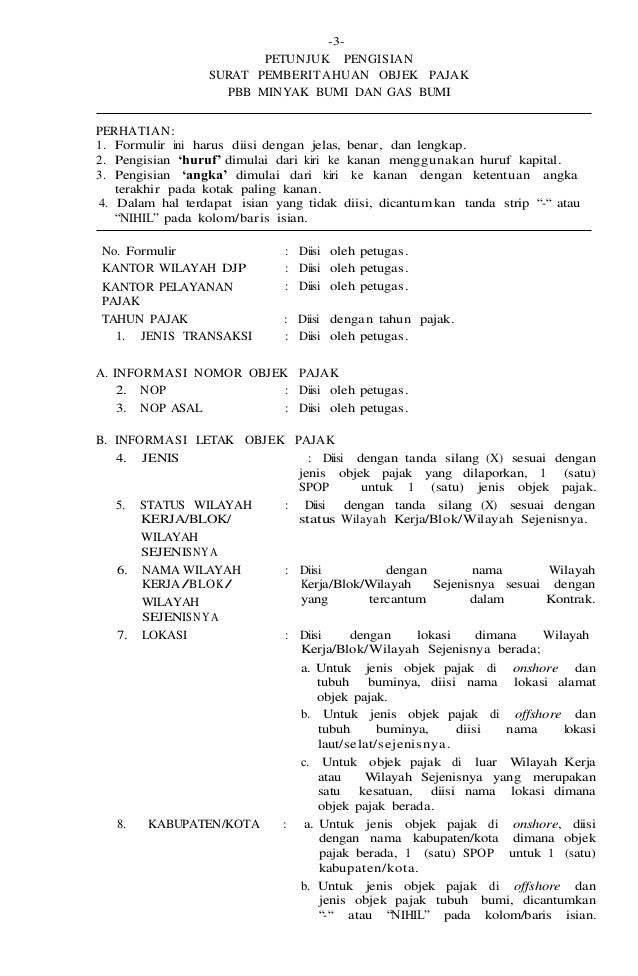 Per 45 Pj 2013 Dan Lampirannya Tata Cara Pengenaan Pajak Bumi