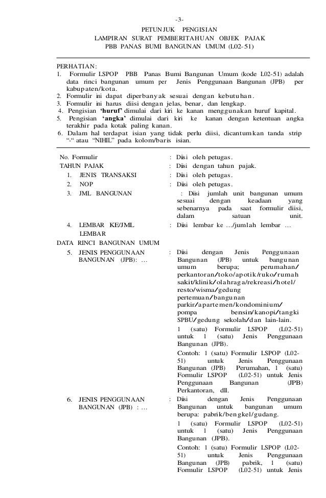 Formulir Spop Surat Pemberitahuan Objek Pajak Dan Lspop Bagi Contoh Surat