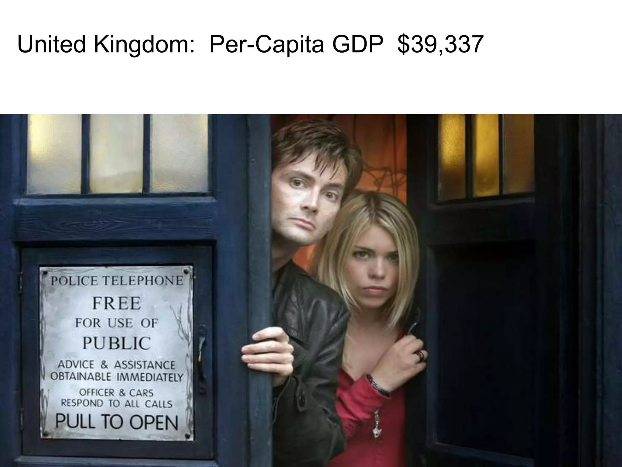 United Kingdom: Per-Capita GDP $39,337 
 