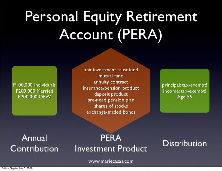 Personal Equity Retirement Account PERA Philippines