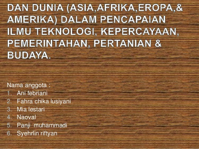 Peradaban Awal Indonesia Dan Dunia Asia Afrika Eropa 1