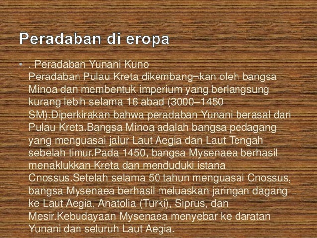 Peradaban Awal Indonesia Dan Dunia Asia Afrika Eropa 1