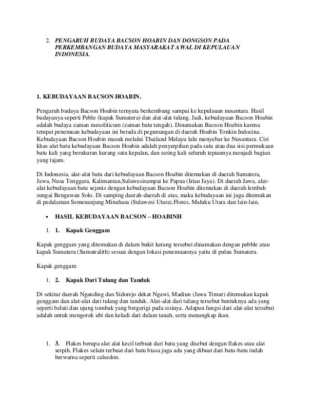 Peradaban awal masyarakat indonesia