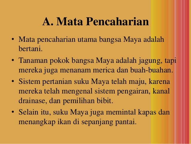 Sejarah - Peradaban Suku Bangsa Maya