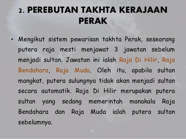 Cara Peluasan Kuasa Di Perak