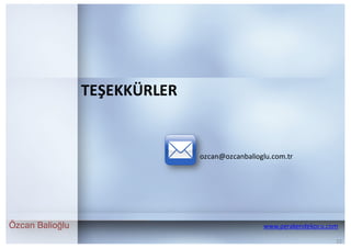 Özcan Balioğlu www.perakendekocu.com
TEŞEKKÜRLER
22
ozcan@ozcanbalioglu.com.tr
 