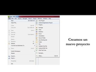 Creamos un
nuevo proyecto
 