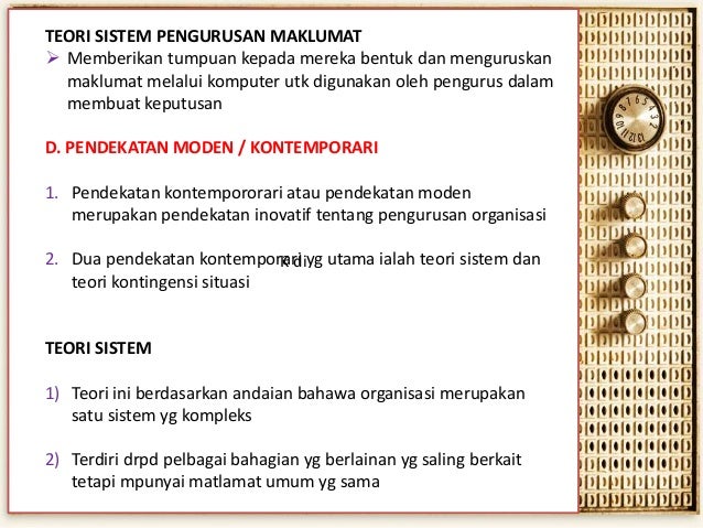 Peranan Pengurus Dan Pendekatan Pengurusan