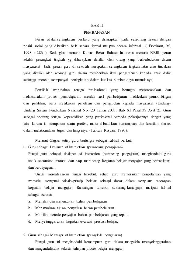 peranan guru di sekolah