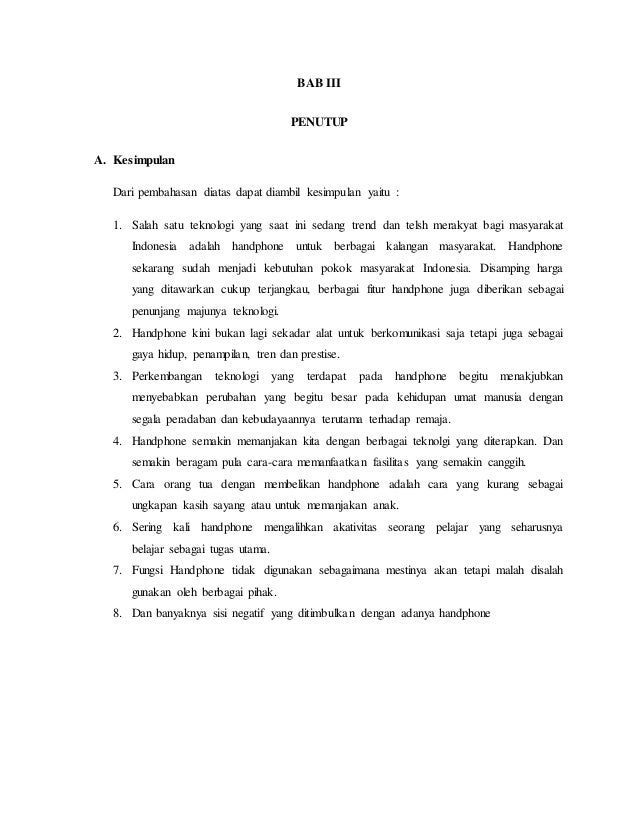 iPeranani handphone terhadap kehidupan iremajai seiring dengan 