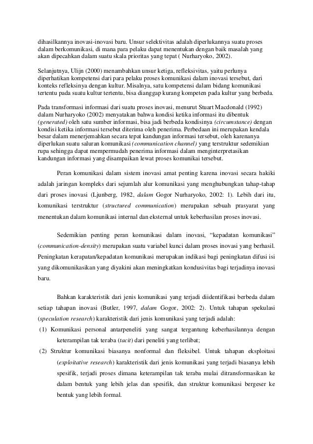 Peranan komunikasi dalam difusi teknologi