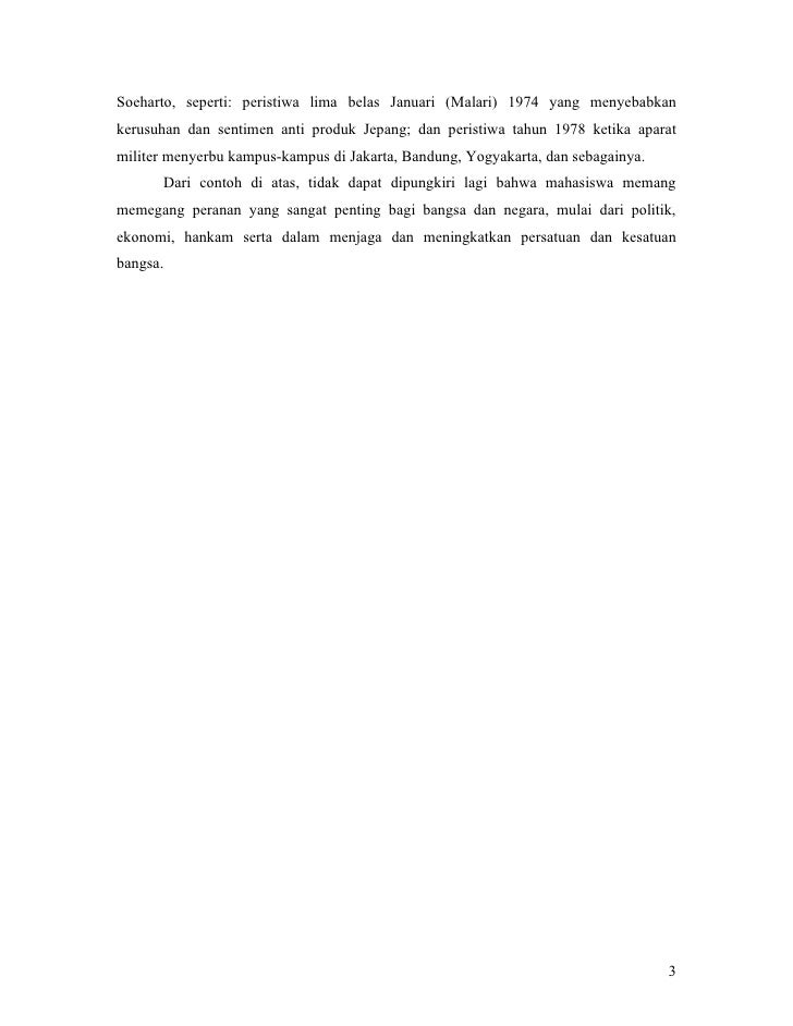 contoh essay peran mahasiswa bagi bangsa