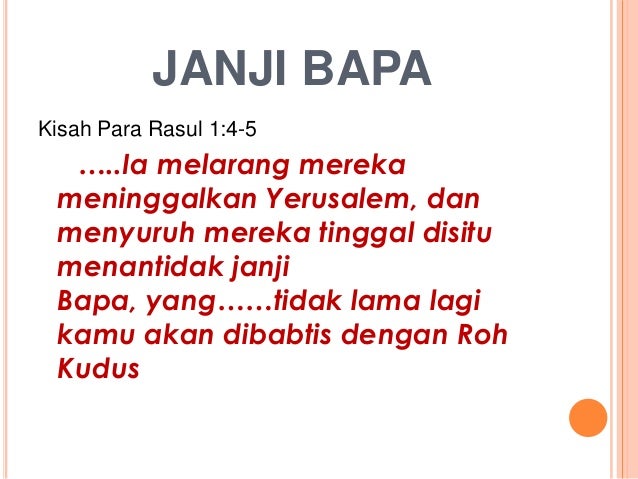 Peranan Roh Kudus Peranan Roh Kudus