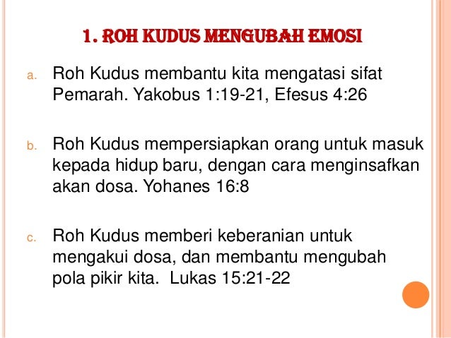 Peranan Roh Kudus
