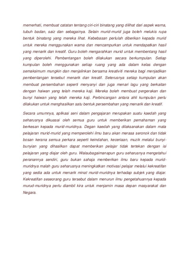 Peranan Seni Dalam Pendidikan