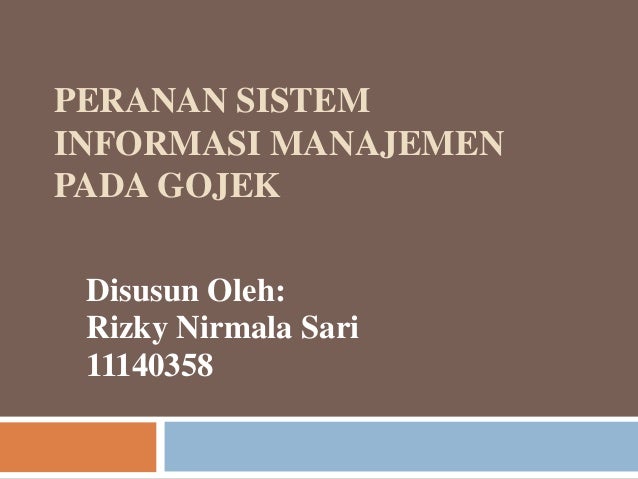 Peranan Sistem Informasi Manajemen Pada Gojek