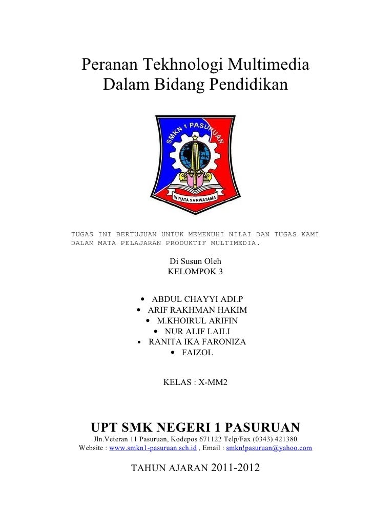 Peranan Tekhnologi Multimedia Dalam Bidang Pendidikan Cover