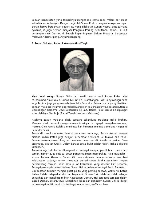 Peranan wali songo Dalam proses islamisasi Indonesia