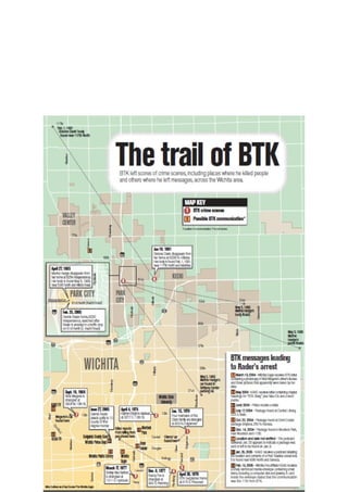 PETA KEJAHATAN DAN PESAN YANG DITINGGALKAN (KOMUNIKASI) OLEH
BTK-DENNIS RADER
10
 