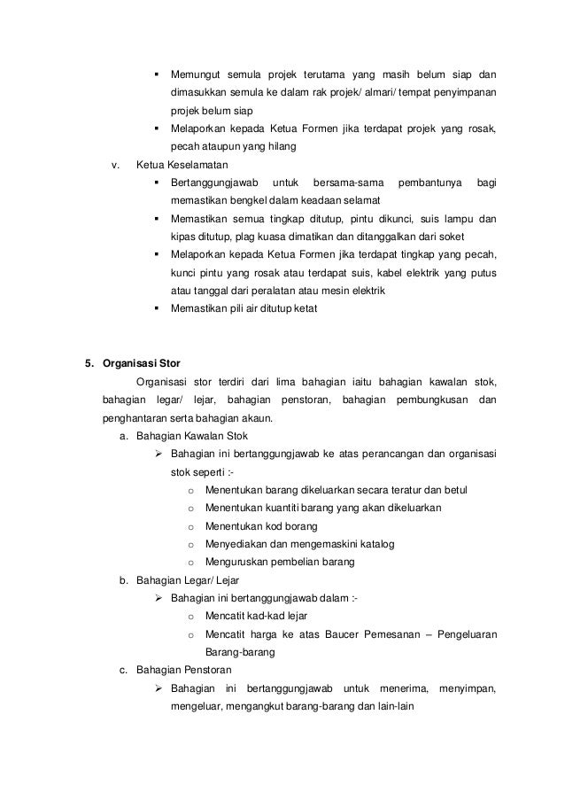 Perancangan Dan Pengurusan Bengkel