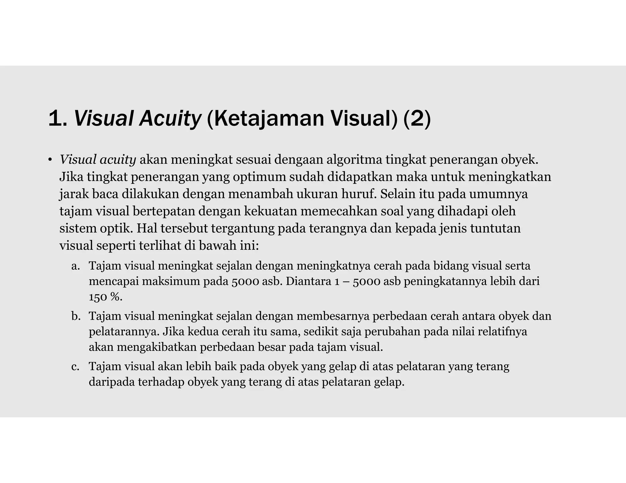 Visual Asb ERGONOMI: PERANCANGAN DISPLAY & KONTROL | PDF