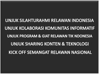 Perancangan festival relawan tik jatim