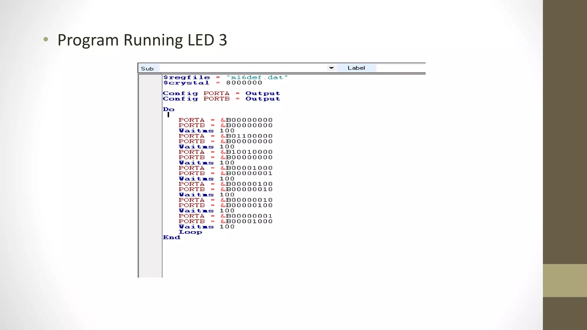 Perancangan running led teguh pry | PPTX