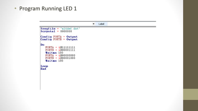 Perancangan running led teguh pry | PPTX