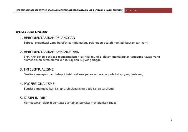 Perancangan strategik unit hem contoh