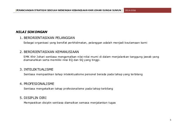 Perancangan strategik unit hem contoh