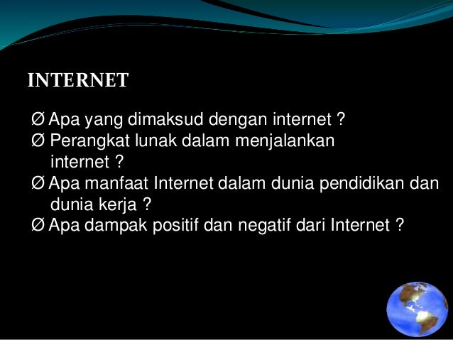 Peran dan fungsi internet