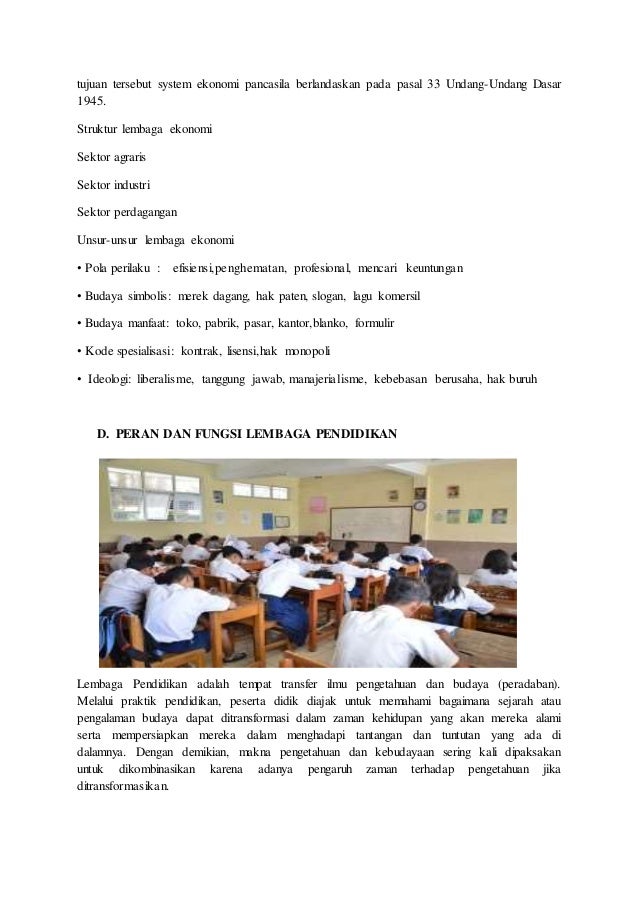 Peran Dan Fungsi Lembaga Keluarga Agama Ekonomi Pendidikan Budaya