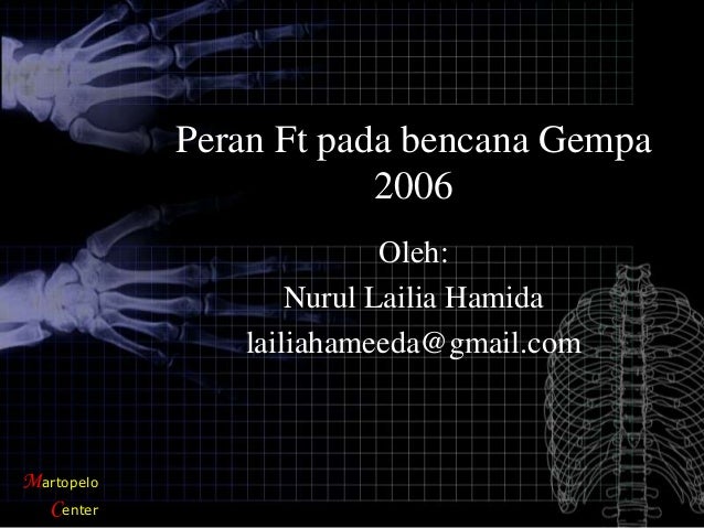 Peran ft pada bencana gempa 2006 (bantul)