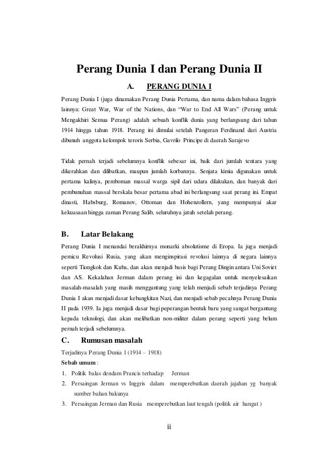 Kemunculan dan perkembangan nasionalisme sehingga perang dunia kedua