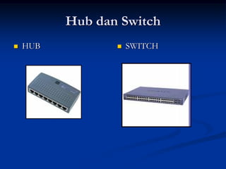 Hub dan Switch
 HUB  SWITCH
 