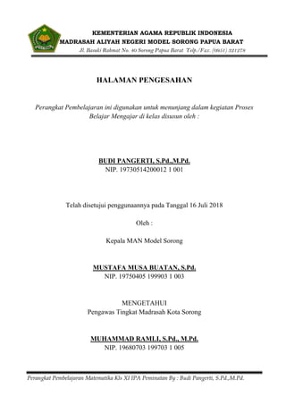 Perangkat 2018 Matematika Peminatan Kls Xi Budip